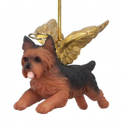 Toscano - Honor Your Pet Yorkie Holiday Dog Angel Ornament