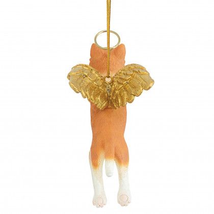 Toscano - Honor Your Pet Orange Tabby Holiday Cat Angel Ornament