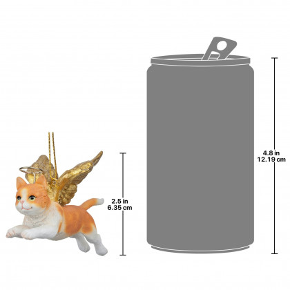 Toscano - Honor Your Pet Orange Tabby Holiday Cat Angel Ornament