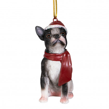 Toscano - Boston Terrier Holiday Dog Ornament Pet Decoration