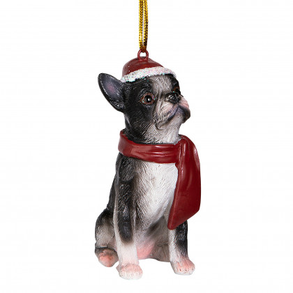 Toscano - Boston Terrier Holiday Dog Ornament Pet Decoration