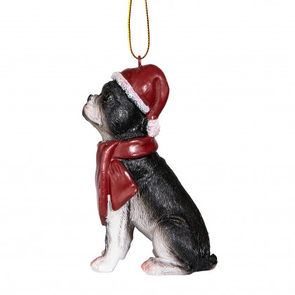 Toscano - Boston Terrier Holiday Dog Ornament Pet Decoration