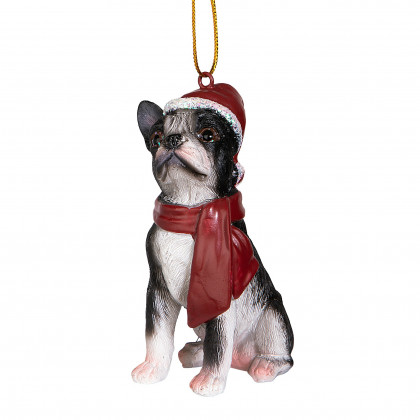 Toscano - Boston Terrier Holiday Dog Ornament Pet Decoration
