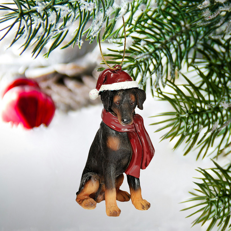 Toscano - Doberman Pinscher Holiday Dog Ornament Pet Decoration