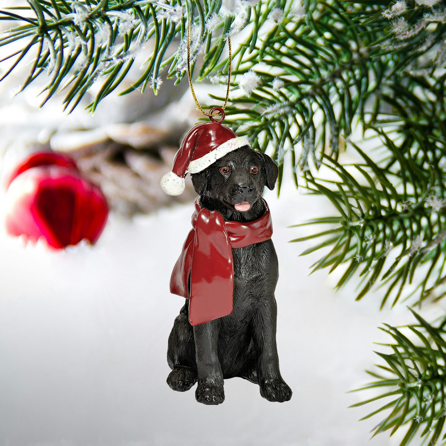 Toscano - Black Labrador Retriever Holiday Dog Ornament Pet Decoration