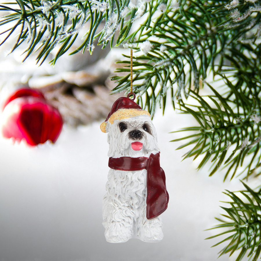 Toscano - Maltese Holiday Dog Ornament Pet Decoration