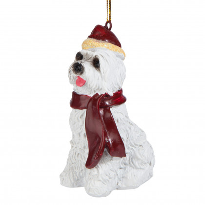 Toscano - Maltese Holiday Dog Ornament Pet Decoration