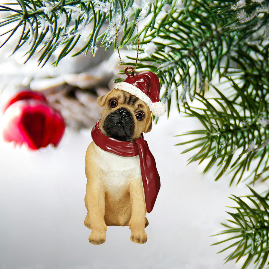 Toscano - Pug Holiday Dog Ornament Pet Decoration