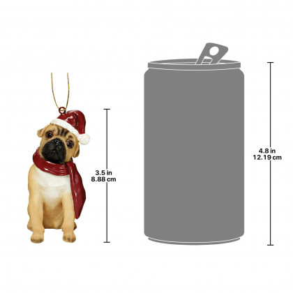 Toscano - Pug Holiday Dog Ornament Pet Decoration