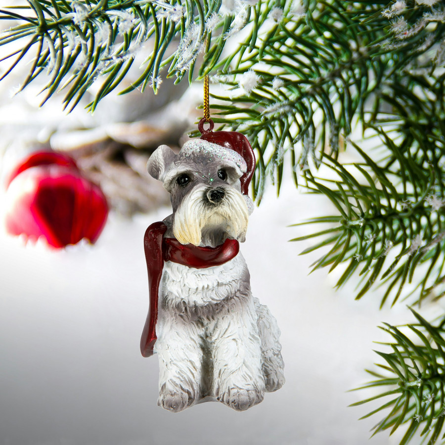 Toscano - Miniature Schnauzer Holiday Dog Ornament Pet Decoration