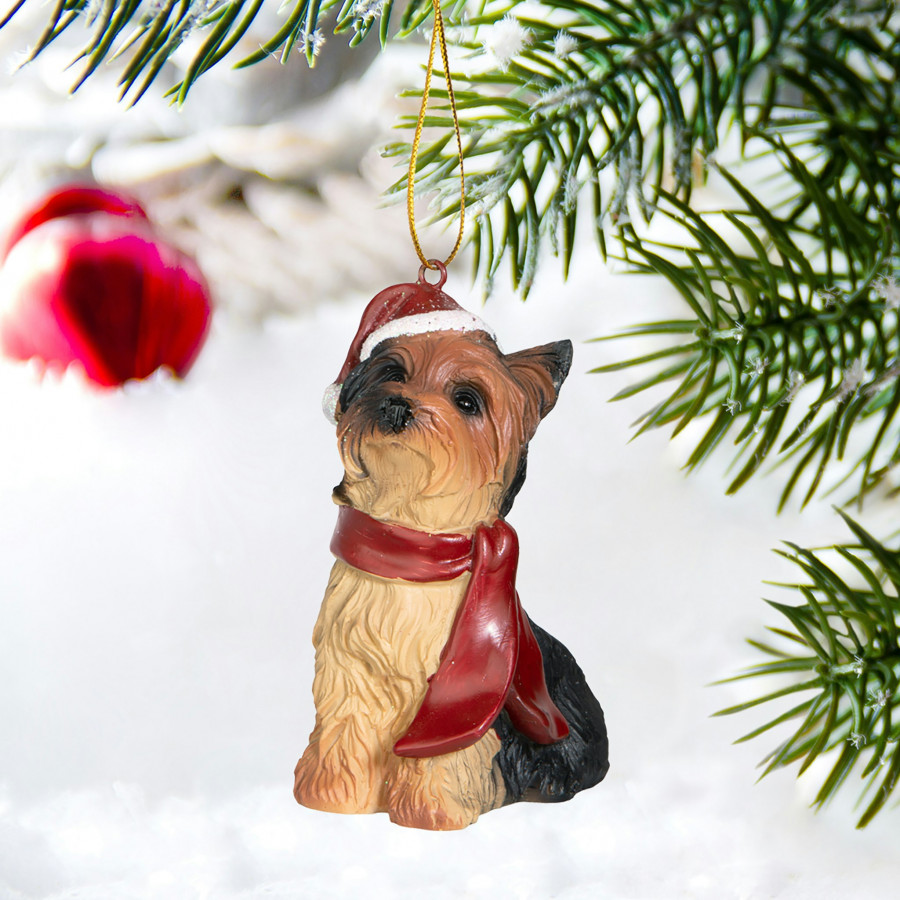 Toscano - Yorkshire Terrier Holiday Dog Ornament Pet Decoration