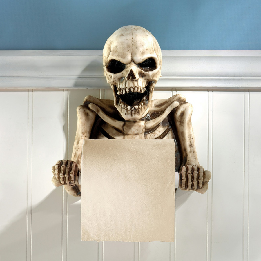 Toscano - Bone Dry Skeleton Bathroom Toilet Paper Holder