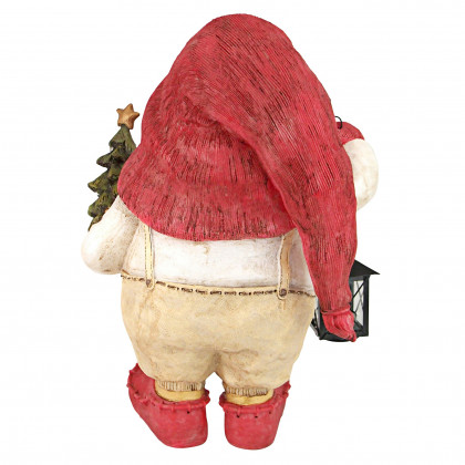 Toscano - Lighting Santa Path Whitey the Holiday Gnome Statue