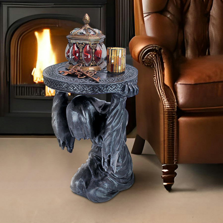 Toscano - Deaths at Hand Grim Reaper Sculptural Side Table in Designer Resin