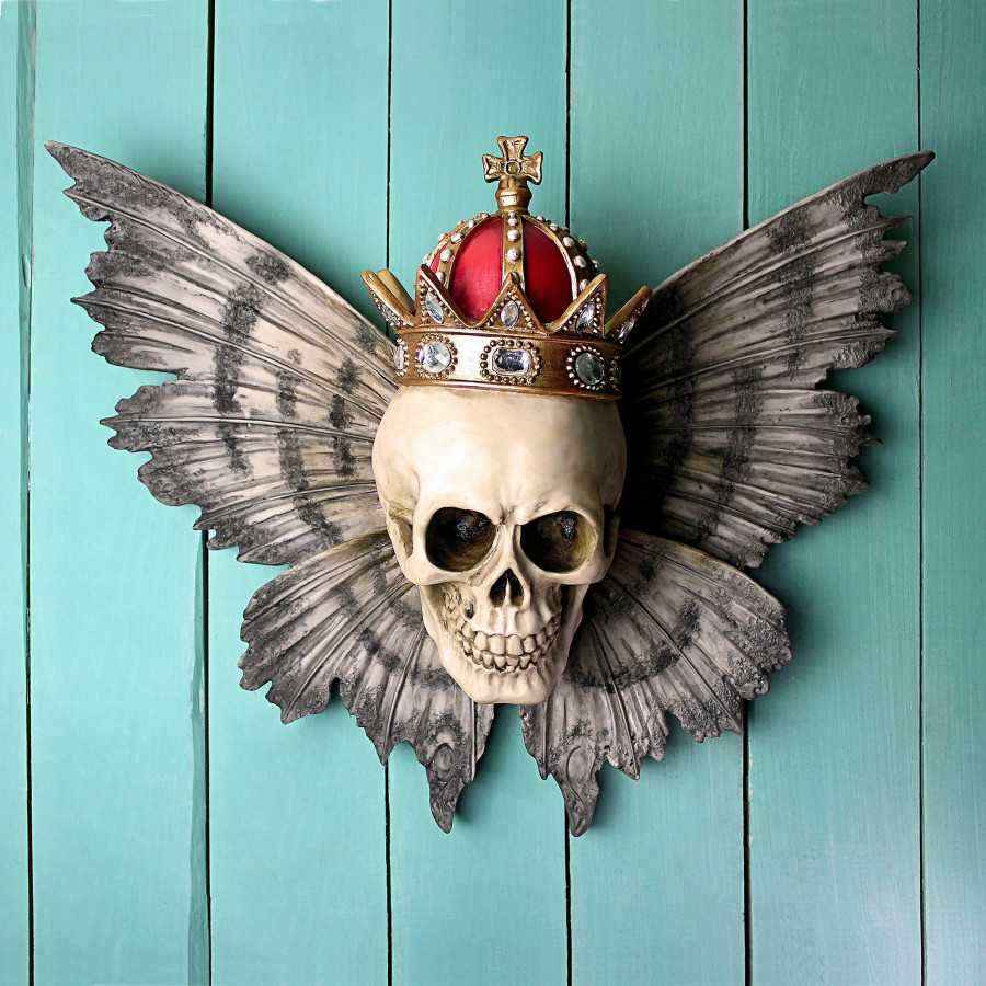 Toscano - Mortality Metamorphosis Death Skull Wall Sculpture