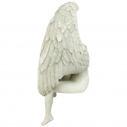 Toscano - The Anguished Angel Long-Winged Sitting Statue