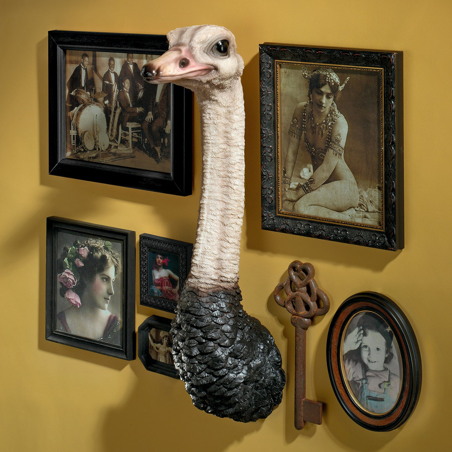 Toscano - Ostrich Bird Trophy Wall Sculpture