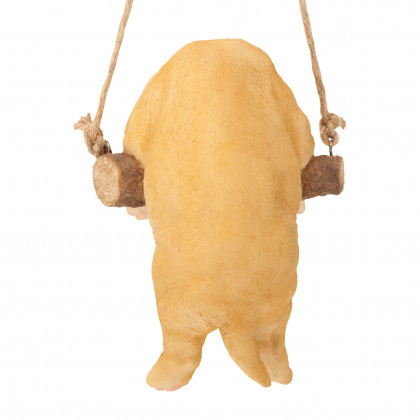 Toscano - Yellow Lab Puppy on a Perch Hanging Dog Sculpture