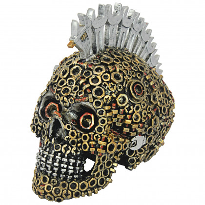 Toscano - Gear Head Nuts and Bolts Motor Skull Statue