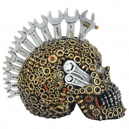 Toscano - Gear Head Nuts and Bolts Motor Skull Statue