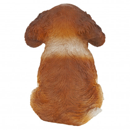 Toscano - Red  White Cavalier King Charles Puppy Partner Collectible Dog Statue