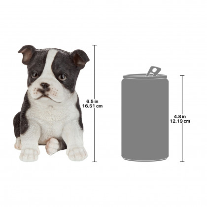 Toscano - Boston Terrier Puppy Partner Collectible Dog Statue