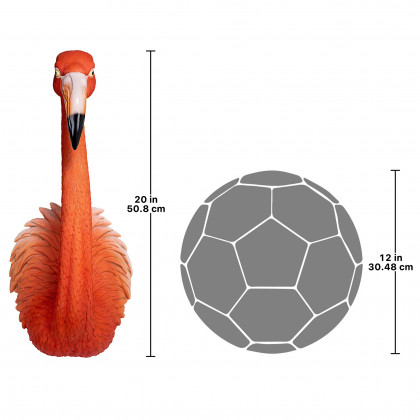 Toscano - Pink Flamingo Tropical Pop Culture Icon Wall Sculpture