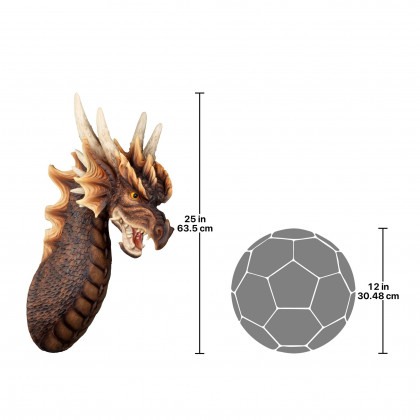 Toscano - Ruthless Knavesmire Dragon Trophy Gothic Wall Sculpture