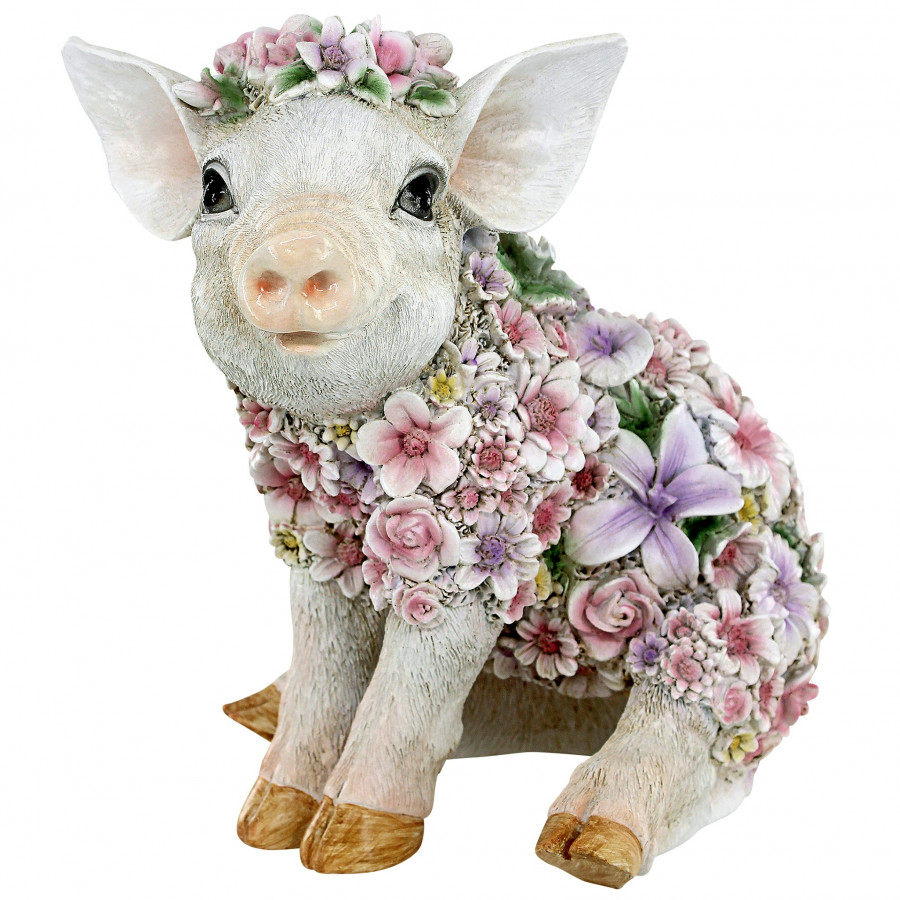 Toscano - Flower Power Pig Farm Animal Statue