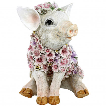 Toscano - Flower Power Pig Farm Animal Statue