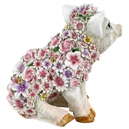 Toscano - Flower Power Pig Farm Animal Statue