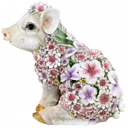 Toscano - Flower Power Pig Farm Animal Statue