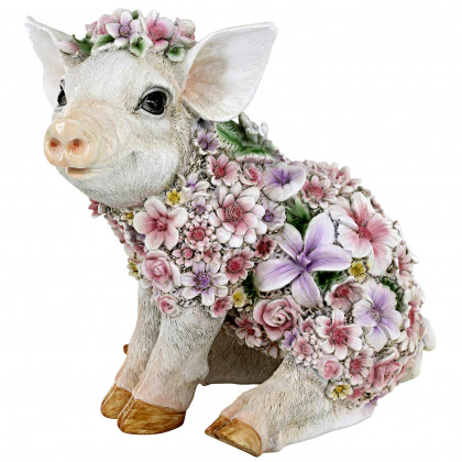 Toscano - Flower Power Pig Farm Animal Statue