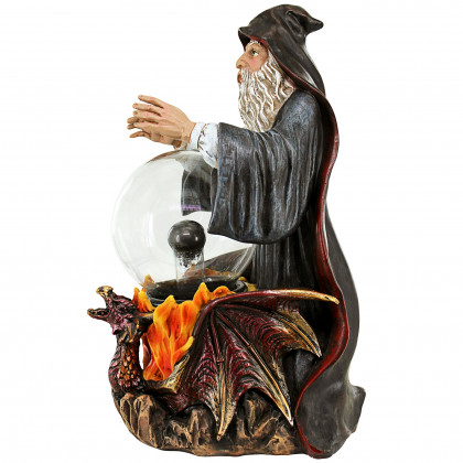 Toscano - Wizard Crystal Ball Illuminated Gothic Statue