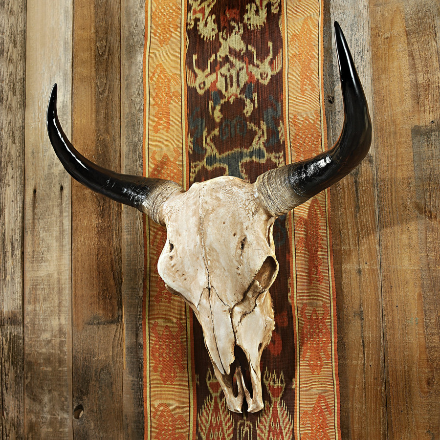 Toscano - Long Horn Steer Trophy Wall Sculpture