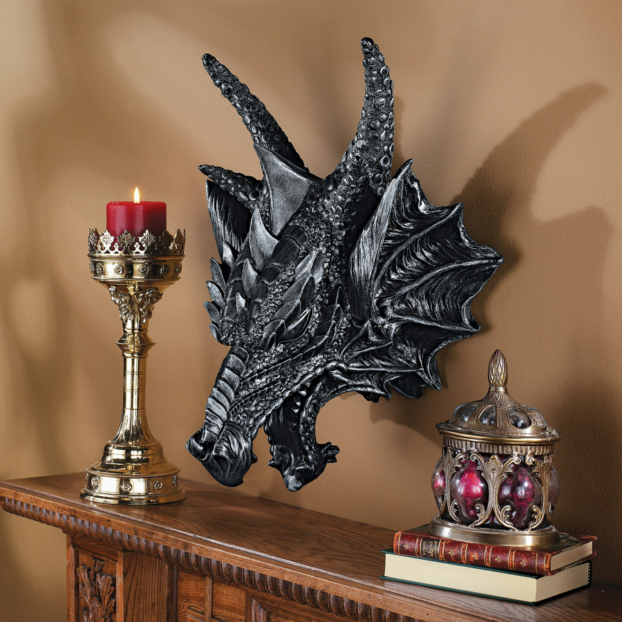 Toscano - Sir Lamorak Gothic Dragon Trophy Wall Sculpture