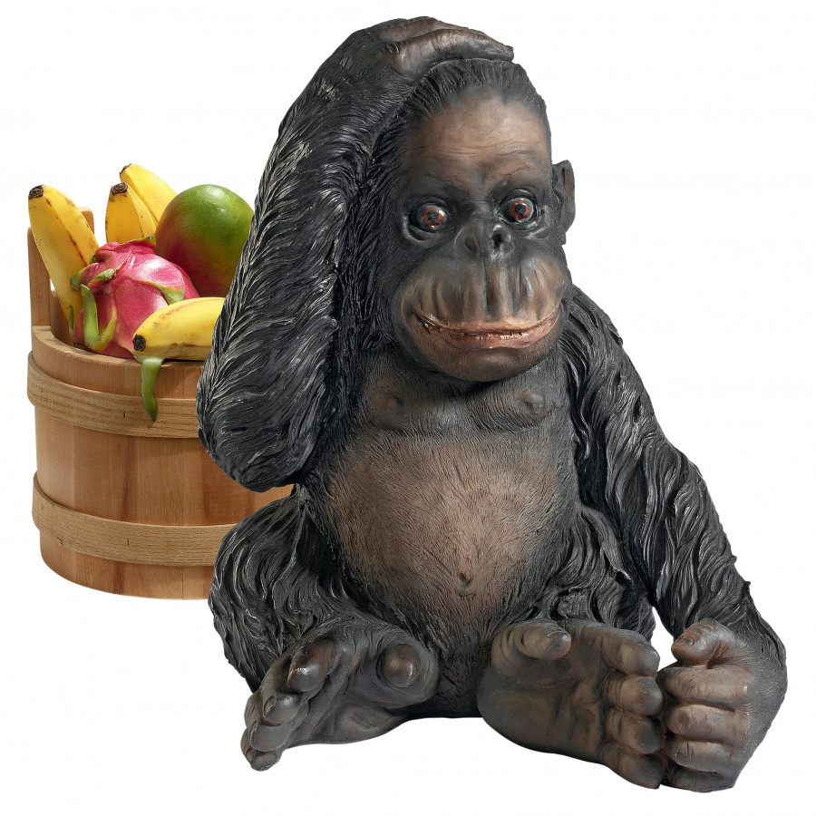 Toscano - Curly the Chimpanzee of the Jungle Funny Monkey Statue