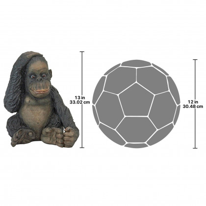 Toscano - Curly the Chimpanzee of the Jungle Funny Monkey Statue