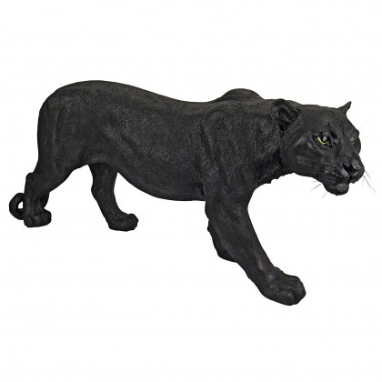 Toscano Shadowed Predator Black Panther Statue - Large