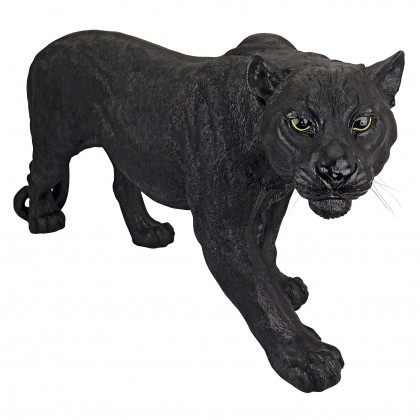 Toscano Shadowed Predator Black Panther Statue - Large