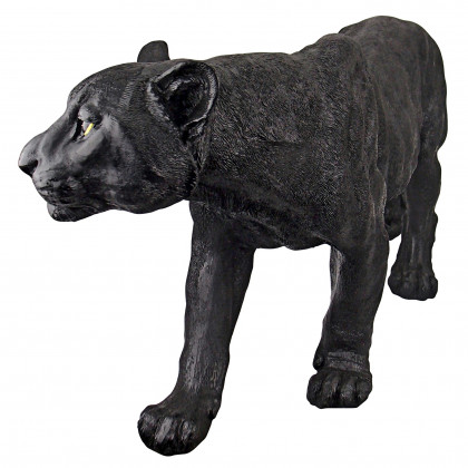 Toscano Shadowed Predator Black Panther Statue - Large