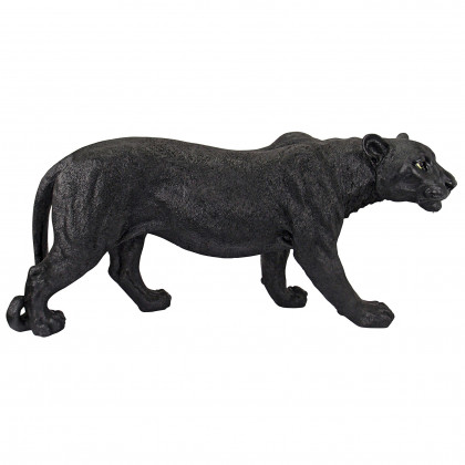 Toscano Shadowed Predator Black Panther Statue - Large