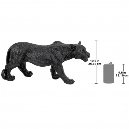 Toscano Shadowed Predator Black Panther Statue - Small