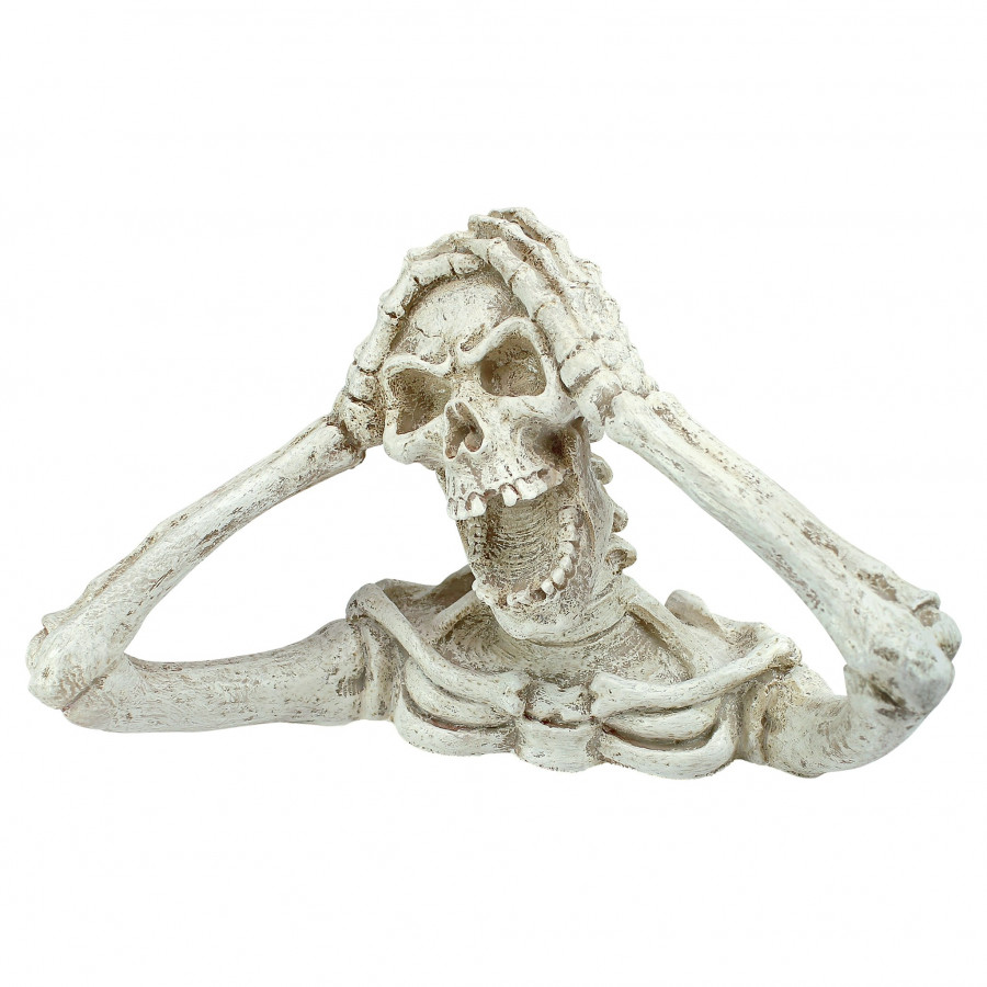 Toscano Shriek the Screaming Skeleton Statue - Medium