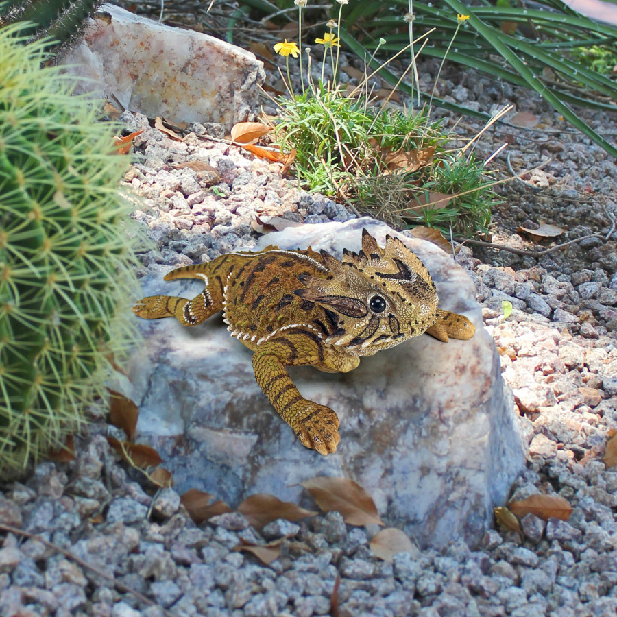 Toscano - Horny Toad Lizard Statue