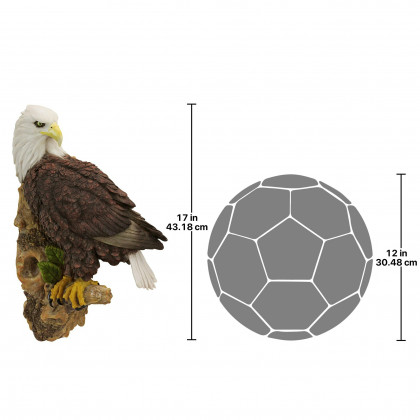 Toscano - American Bald Eagle Bird of Prey Wall Sculpture