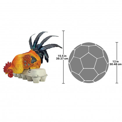 Toscano - Rooster Perch Sitting Chicken Statue