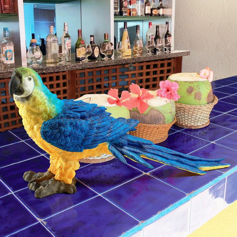 Toscano - Mortimer the Macaw Tropical Parrot Statue