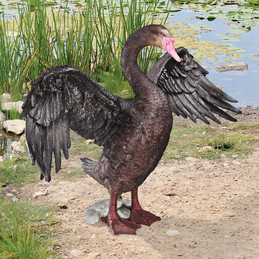 Toscano - Beautiful Black Swan Statue