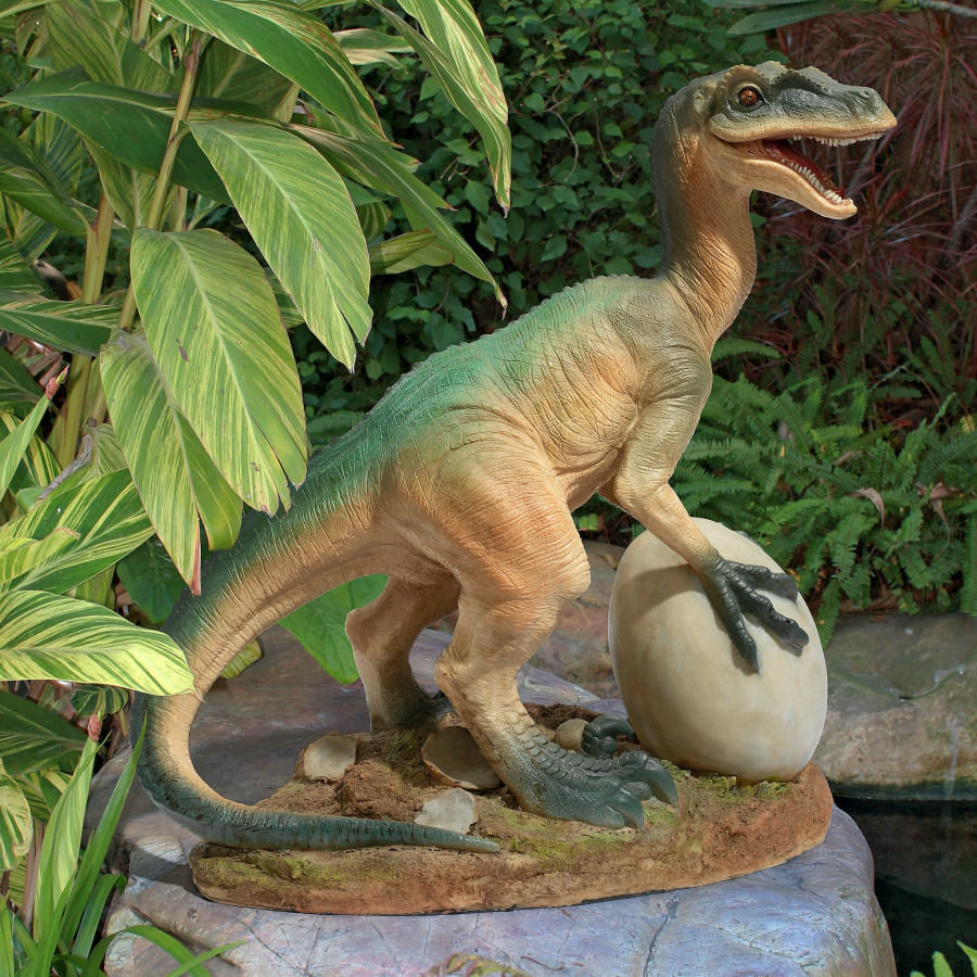 Toscano - The Egg Beater Raptor Dinosaur Statue